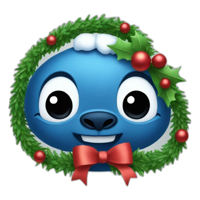 Stitch with christmas garlands sticker