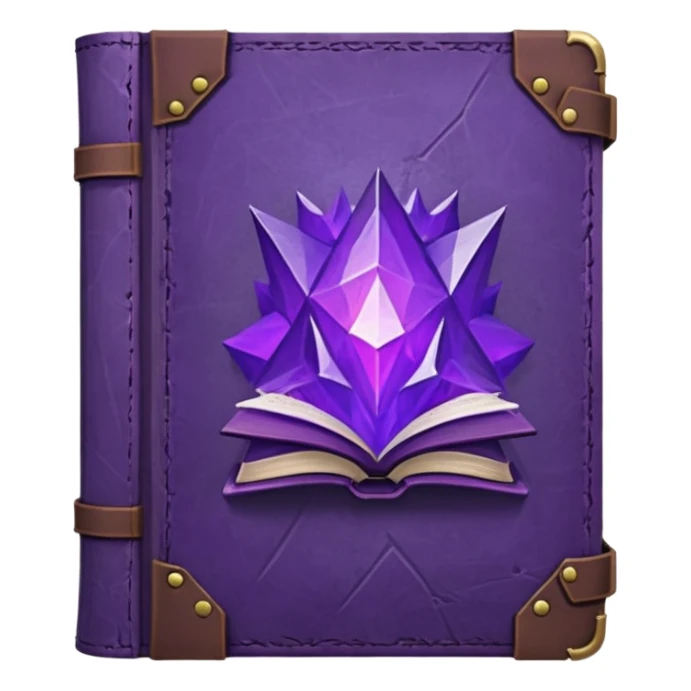 fantasy magic purple book low poly sticker