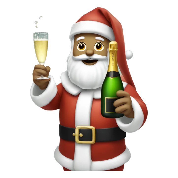 Champagne santa sticker