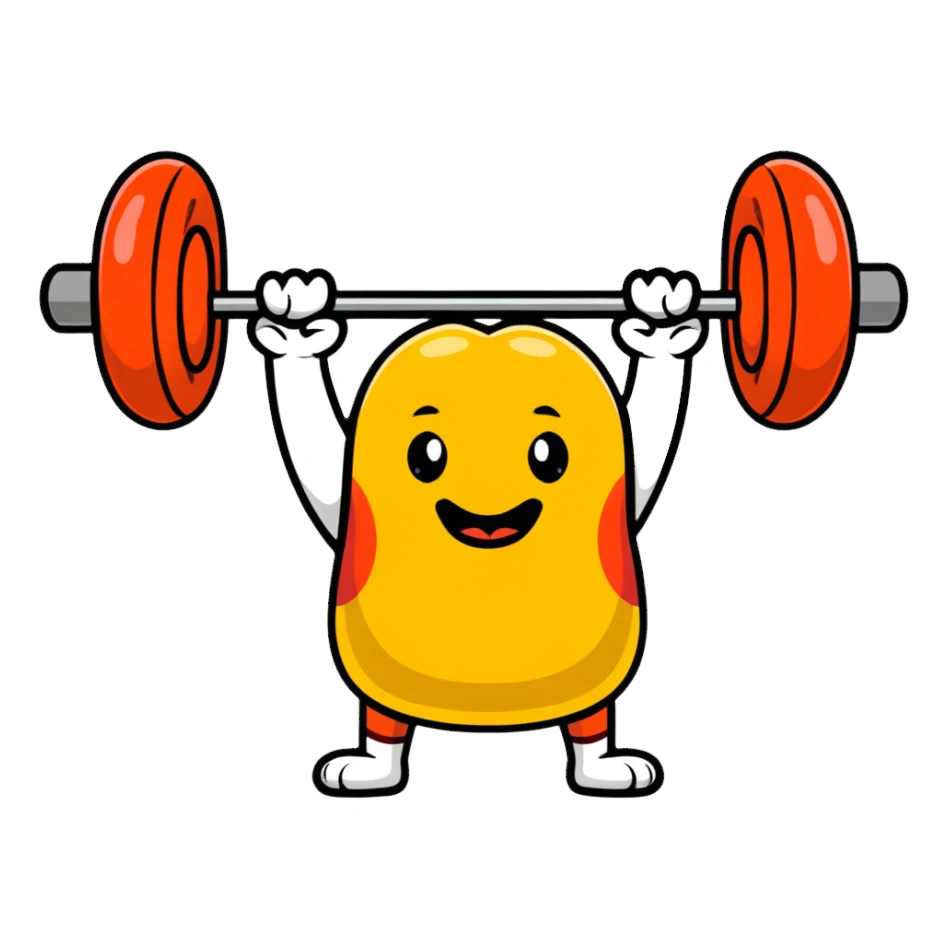 hotdog lifting weights sticker