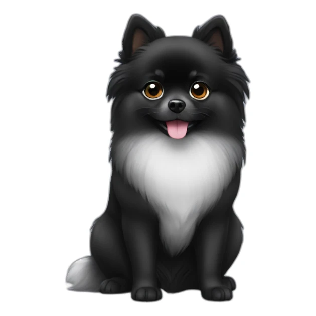 madison the black pomeranian sticker