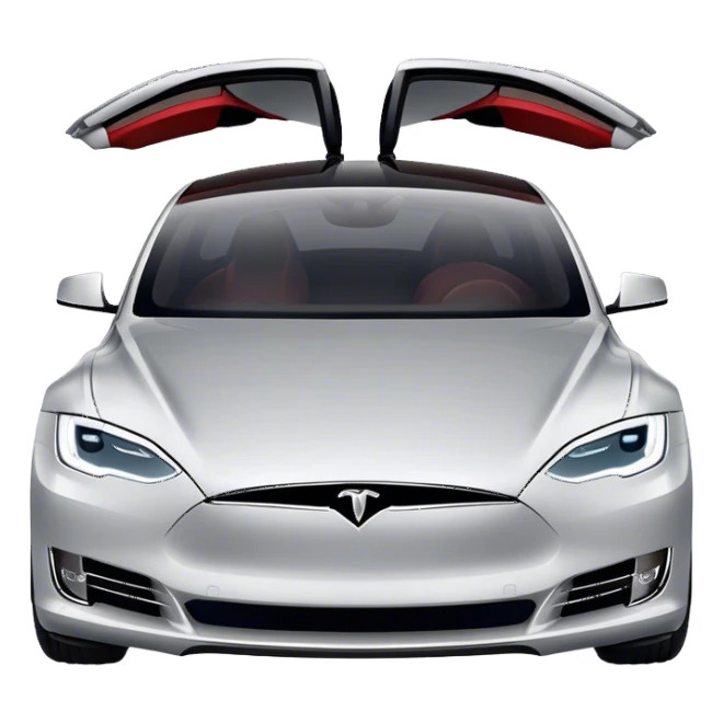 Tesla Model S - Tesla (Model Year: 2022) (Iconic colour: Silver) sticker