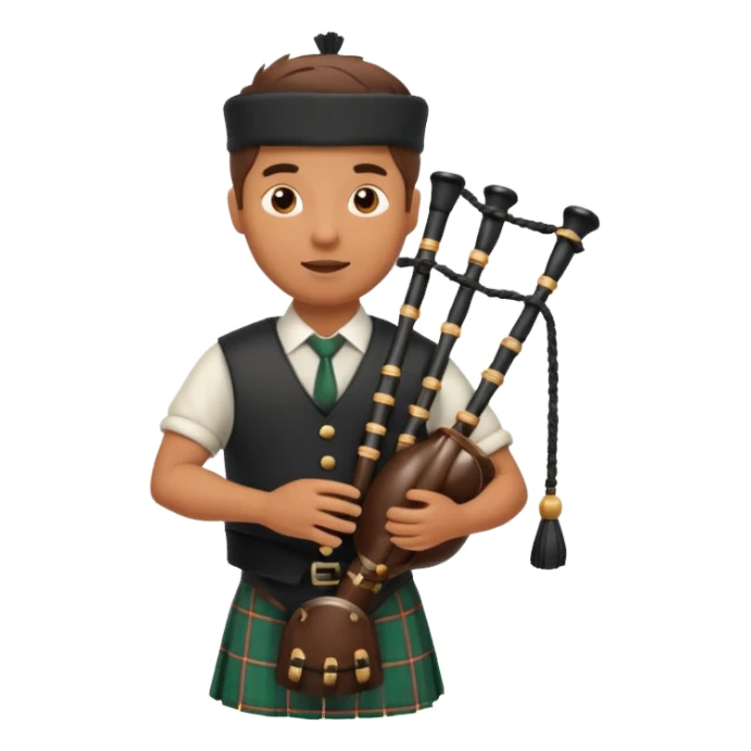 Manos tocando una gaita sticker