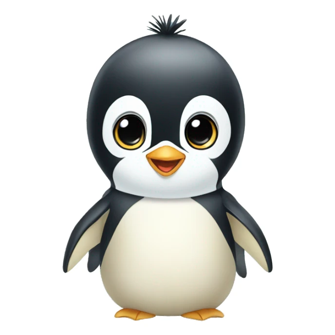 cute baby emperor penguin sticker