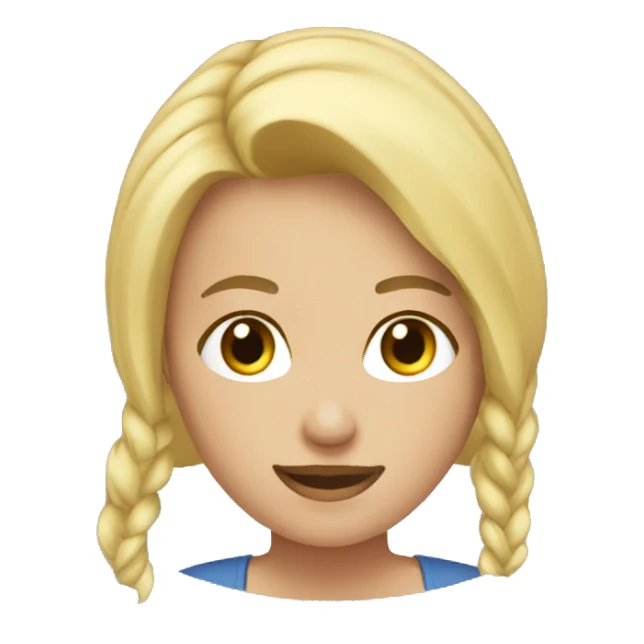 mujer rubia escribiendo sticker