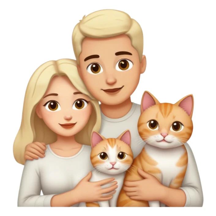 Couple married with cats sticker
