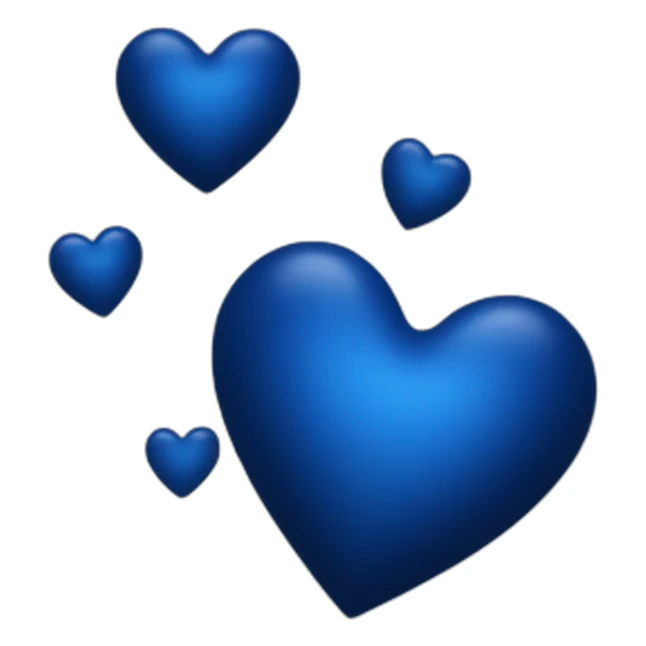midnight blue heart sticker