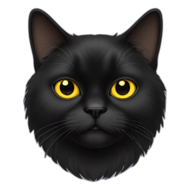 black himalayan cat with yellow eyes sticker