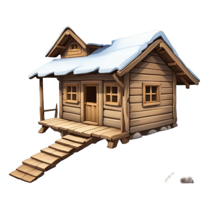 A hut in the mountains  sticker