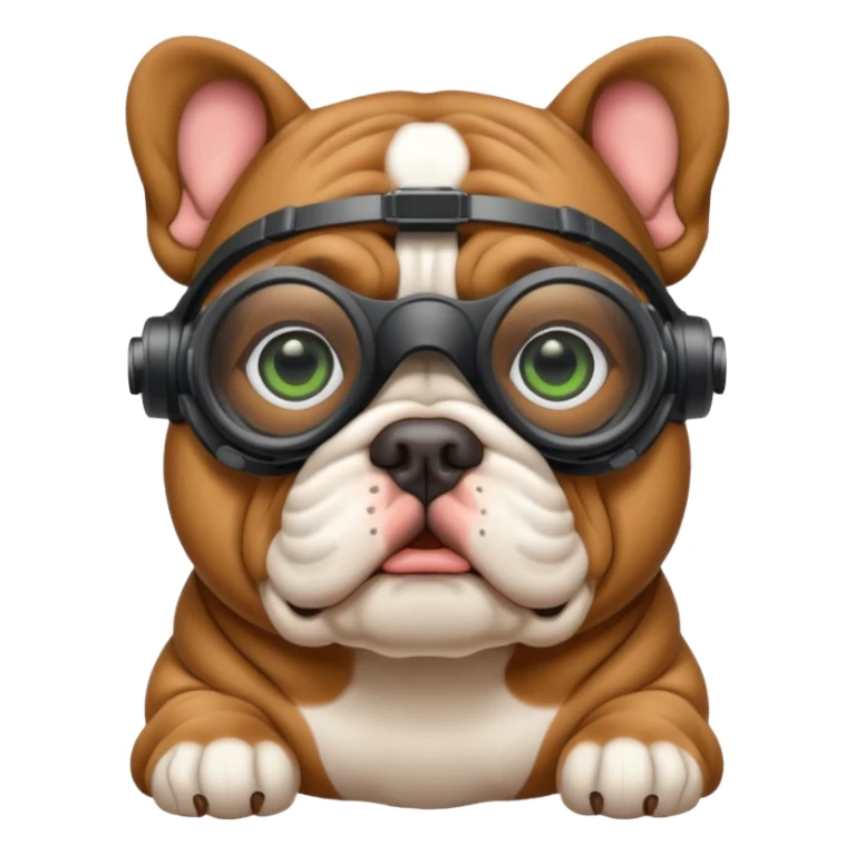 bulldog with night vision goggles sticker