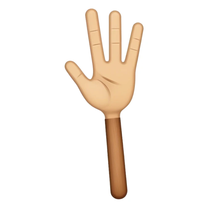 Hand holding Woodstick sticker