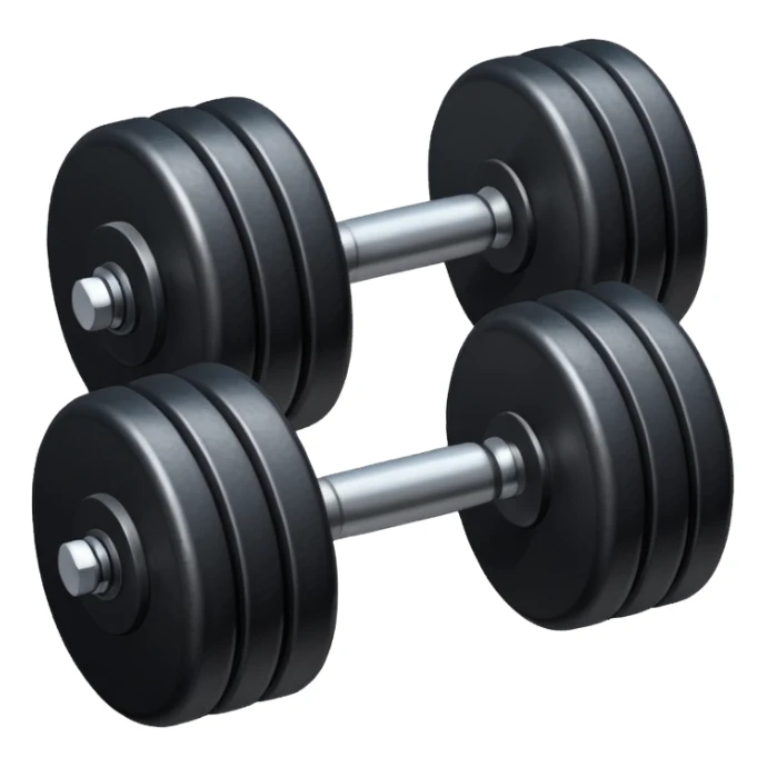 black dumbbell isometric sticker