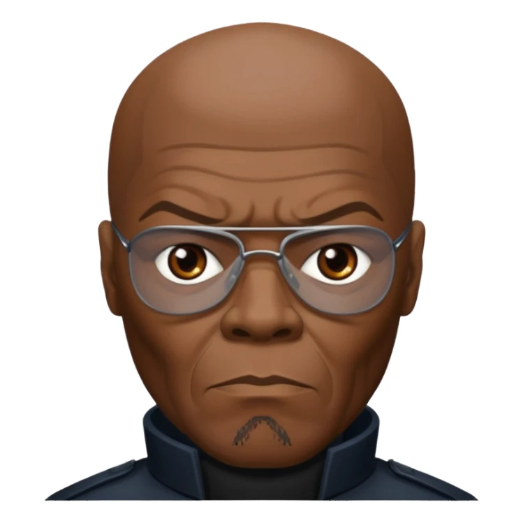 Nick Fury Samuel L. Jackson face only  sticker