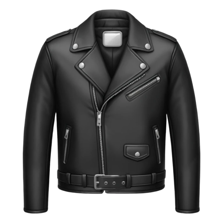 leather black  jacket sticker