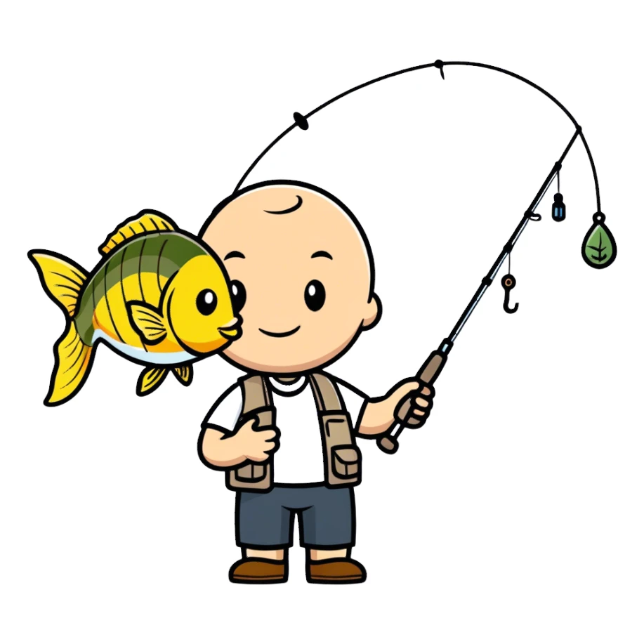 Tim fishing  sticker