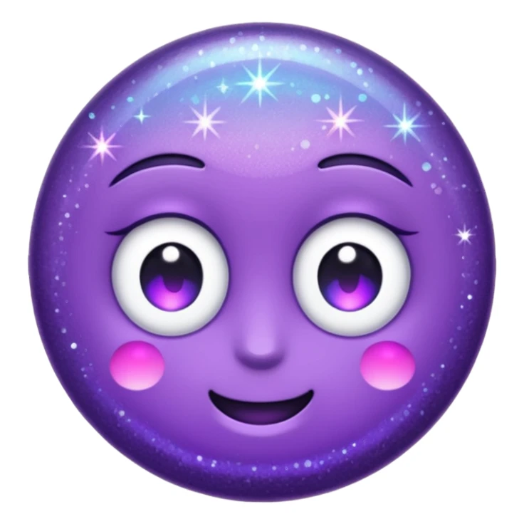 glitter purple no cancel sticker