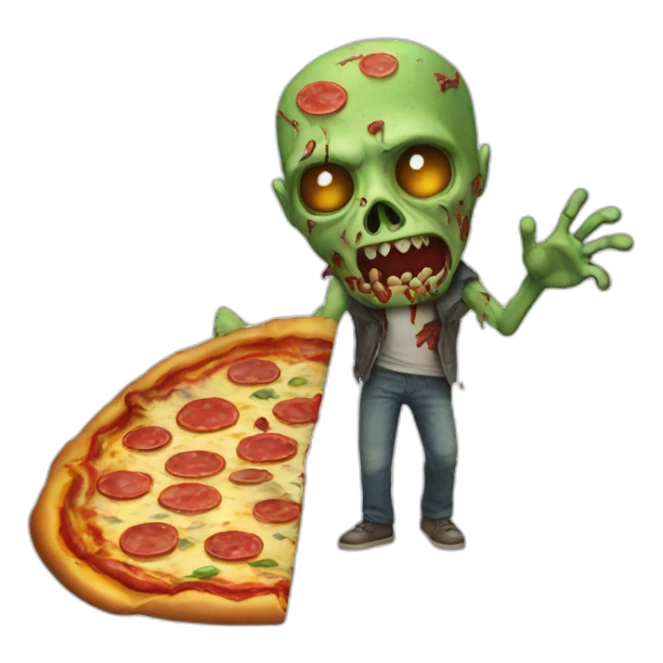 pizza zombie sticker