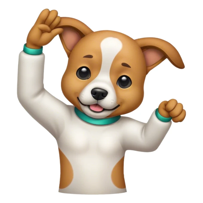 Dog dabbing sticker