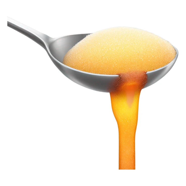 Cooking sugar on a spoon with a lighter  sticker