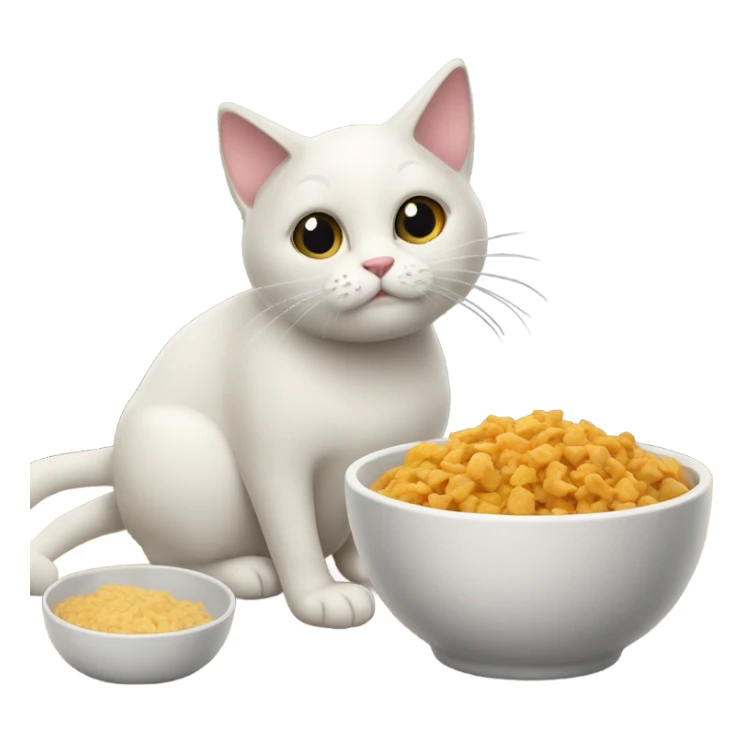 Cat with food sticker
