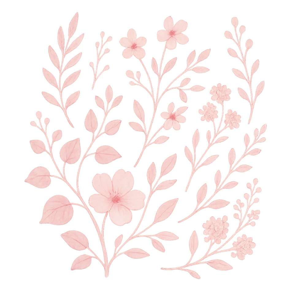 pink nature, no background sticker
