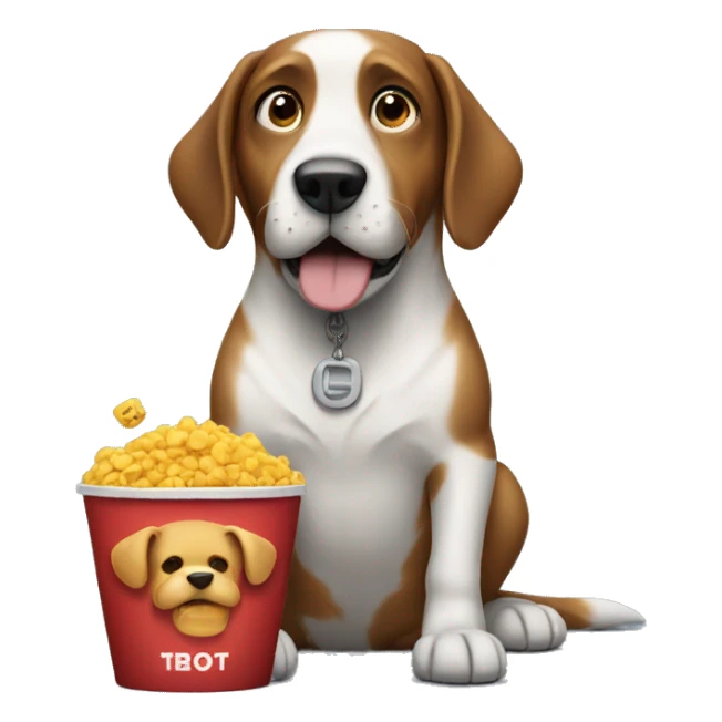 Dog at movie theater  sticker