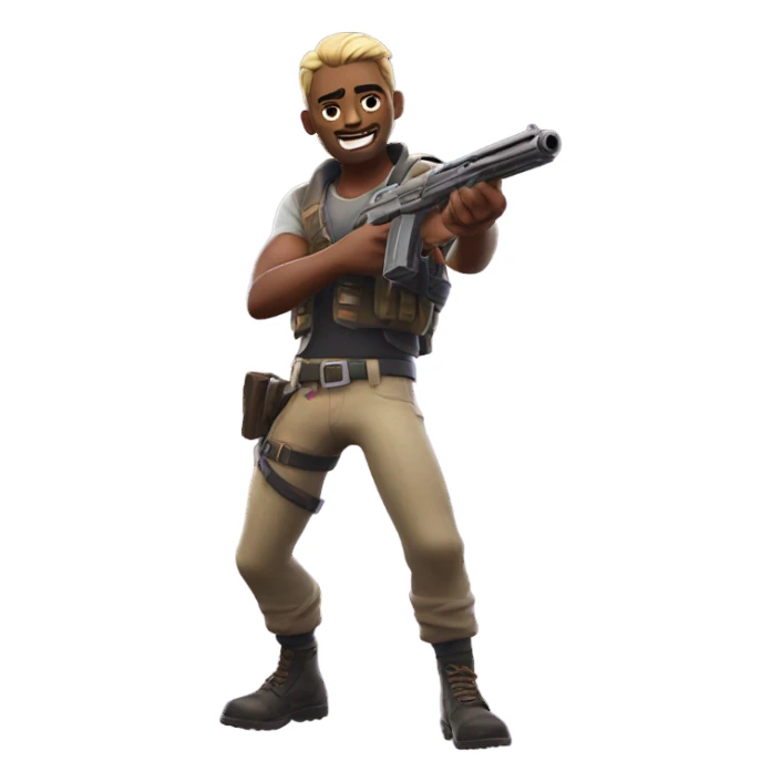 Fortnite shooting gun sticker