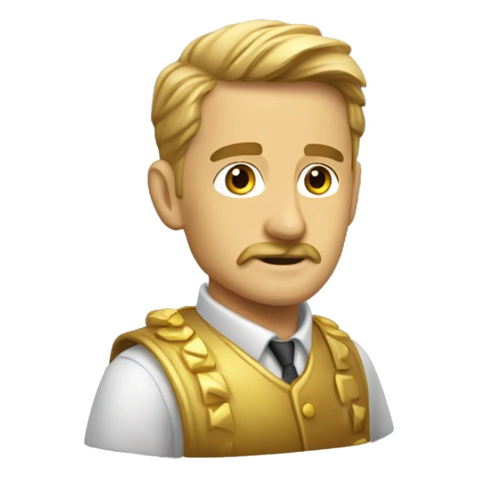 zlaté tema stredoveko token s napisem  sticker