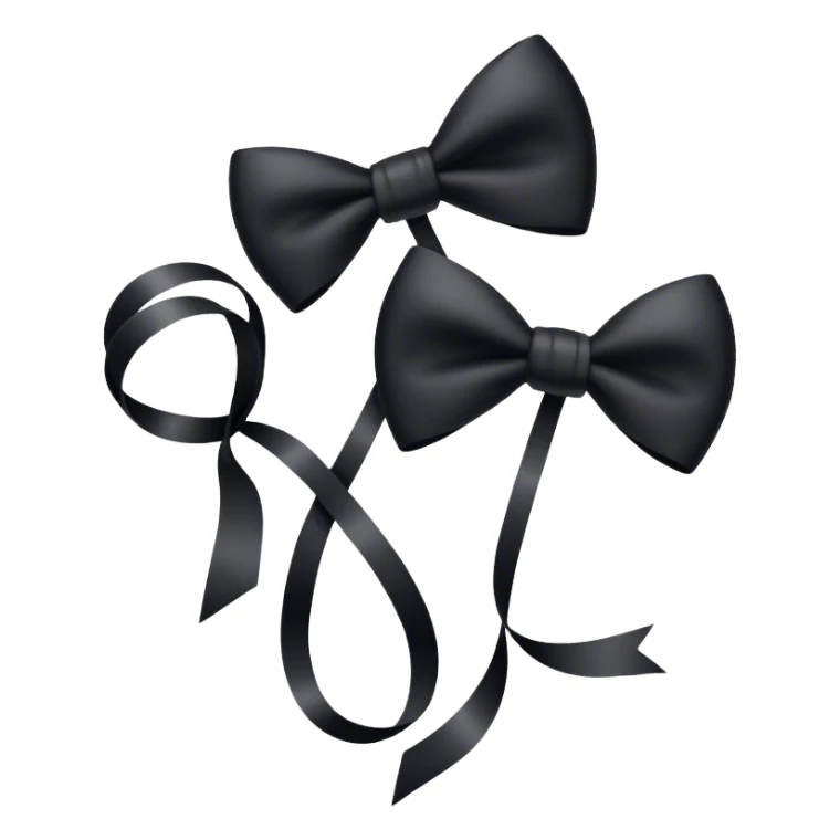 black bows sticker