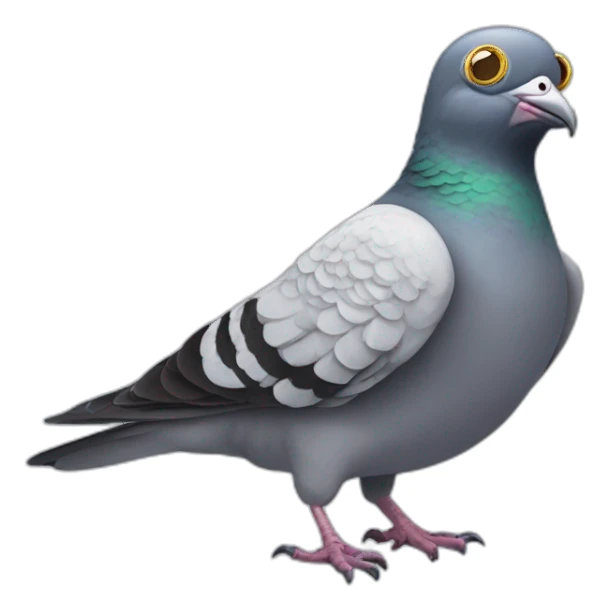 pigeon wearing flying goggles sticker