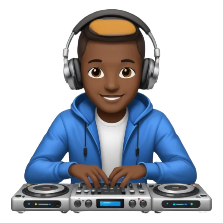 dj with setup sticker