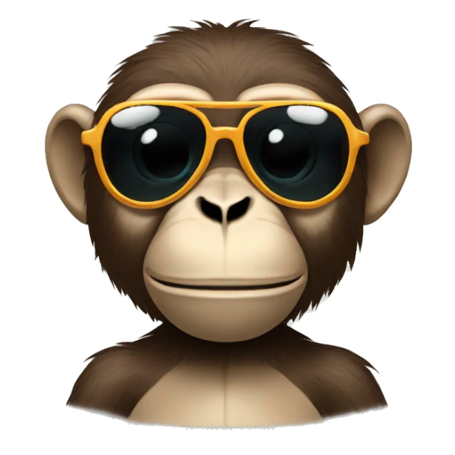 Monkey with a cygarrette and sunglasses sticker