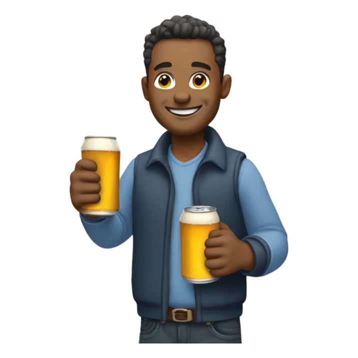 Dad with beer sticker