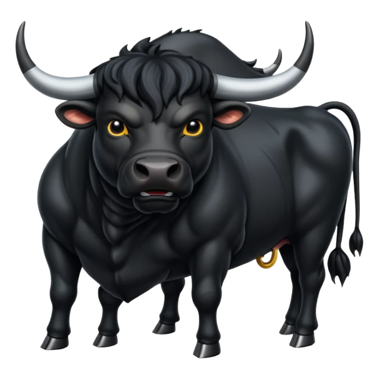 Black bull sticker