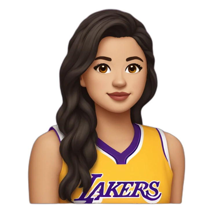 selena gomez wearing lakers jersey sticker