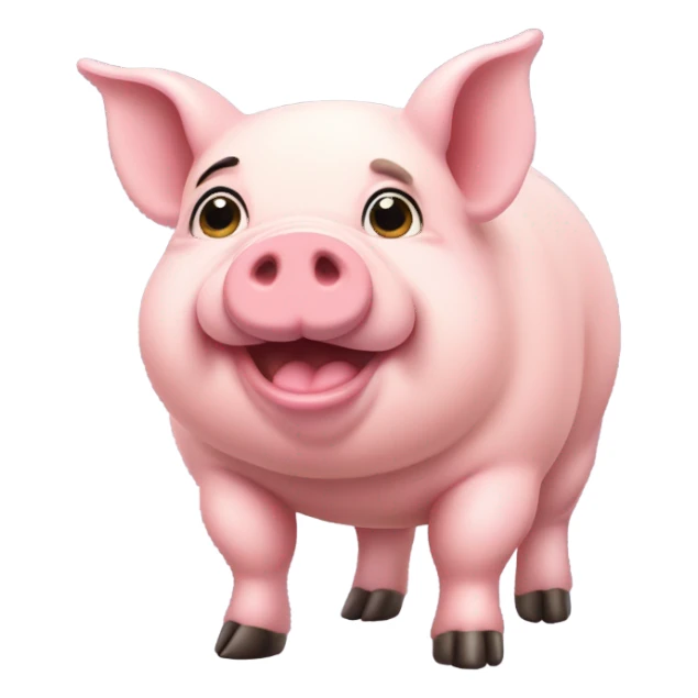 fat pig  sticker
