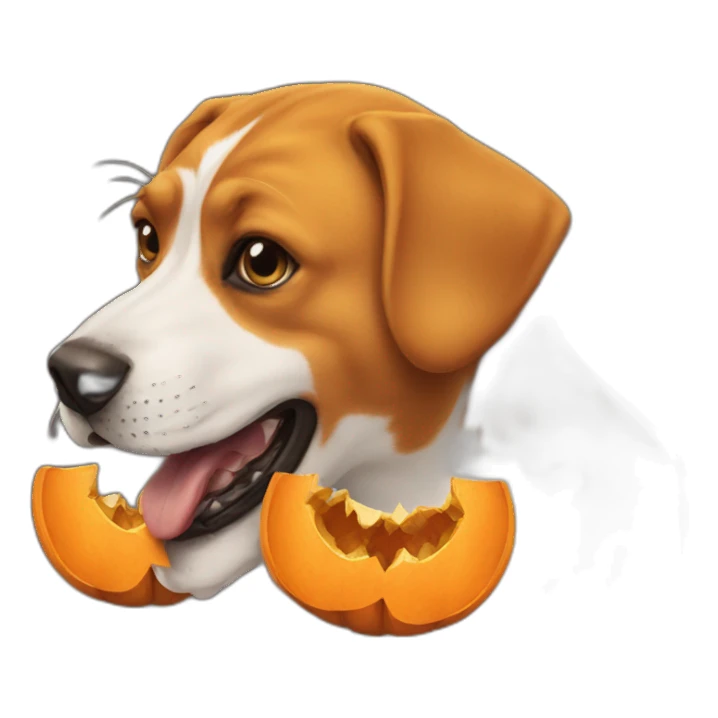Dog-eating-pumpkin sticker