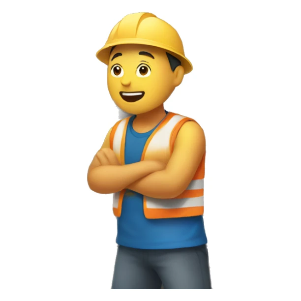 Chinese man building a wall  sticker