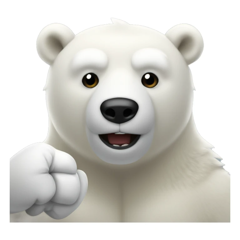 polar bear boxing sticker