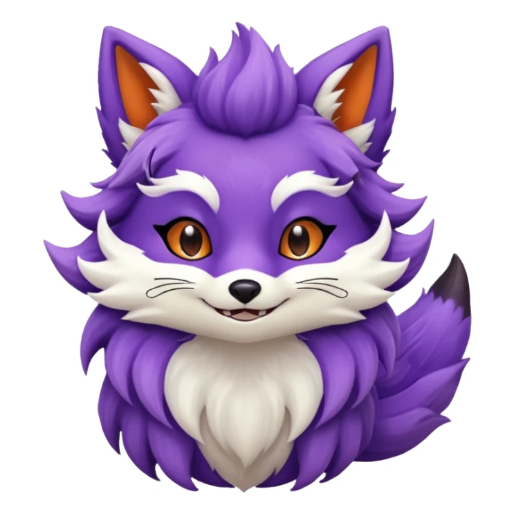 Purple kitsune sticker