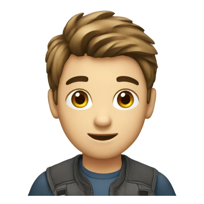 a boy doing editing sticker