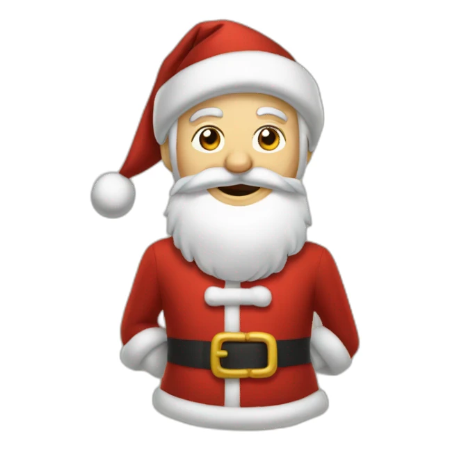 Chat déguiser en père Noël sticker