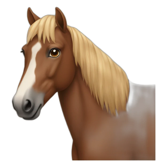 Brown horse From the front sticker