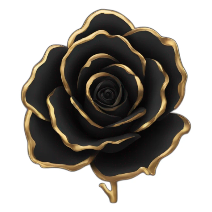 Vantablack Rose with gold trim sticker
