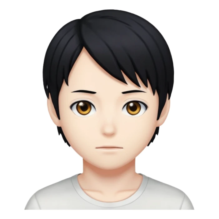 My hero academy character Todoroki with black hair sticker
