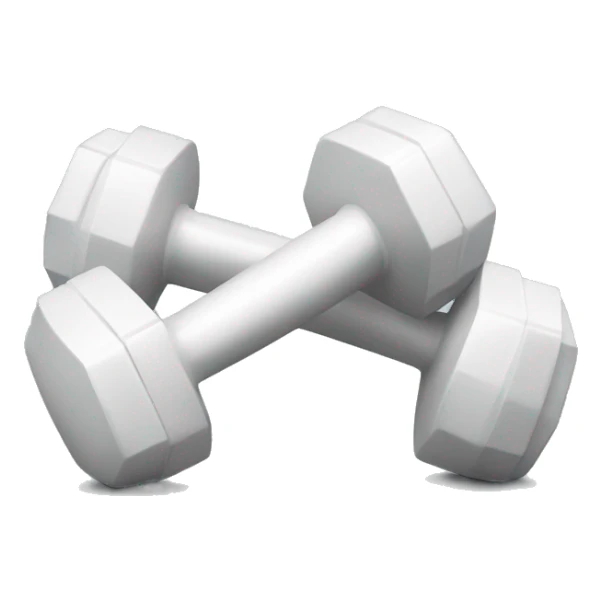 white dumbbells  sticker
