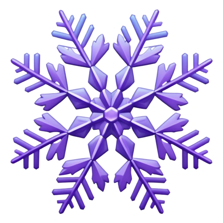 Pastel violet gradients snowflake  sticker