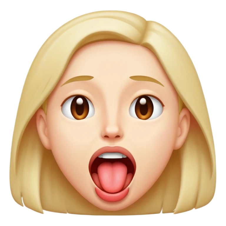 head shaking with tongue out  sticker