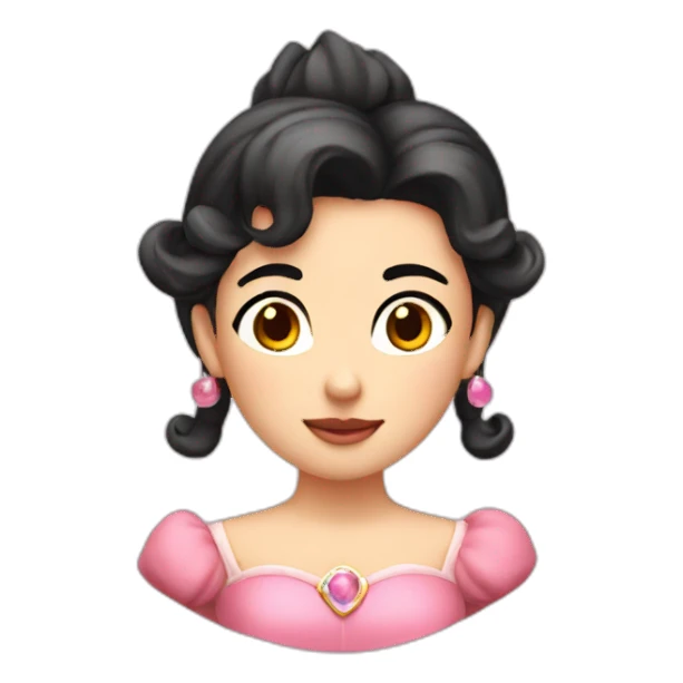 Princess Peach with dark hair sticker