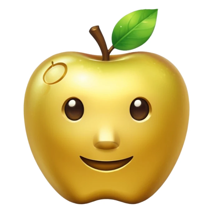 Enchanted golden apple in minecraft style  sticker